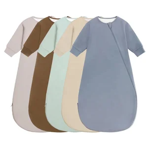 Organic Cotton Baby Sleeping Bags 3.5 Tog Eco Friendly Long Sleeve Baby Sleep Sack Sleeping Bag Baby Zipper Newborn Clothes