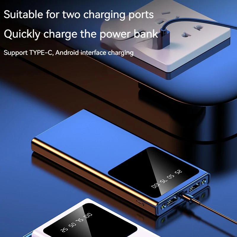 Factory Best-selling Mobile Power Banks 10000 MAh Powerbank Portable Slim  OEM/ODM logo Customization 10000mAh Power Bank Gifts