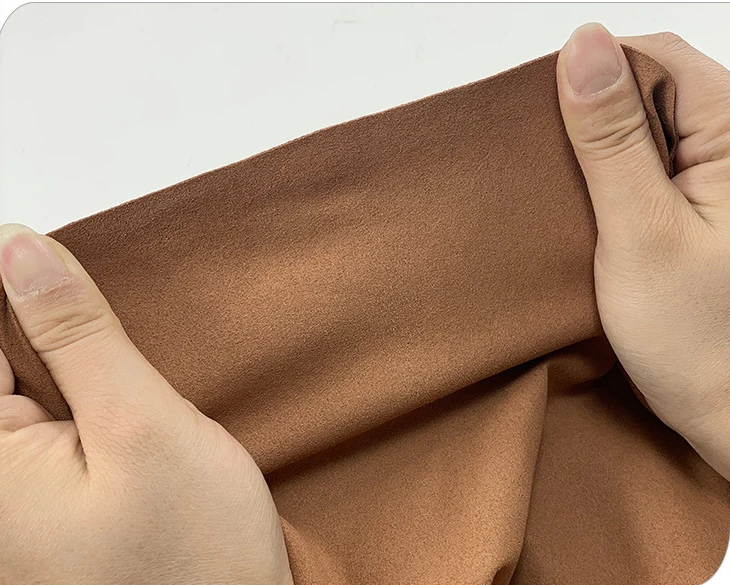 High Color Fastness Microfiber Suede Leather for Packaging Automotive  Shoes Bags Lining