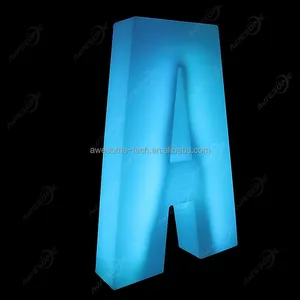 Custom Giant Letters Outdoor Free Standing Large RGB Plastic Color Changing Led Letter Light