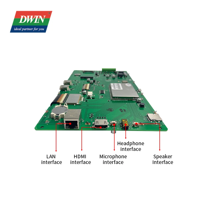 DWIN Commercial Capacitive Touch Display 10.1 Inch 1024*600 Pixel IPS TFT Linux LCD Module with Wide Viewing Angle RS232 RS485