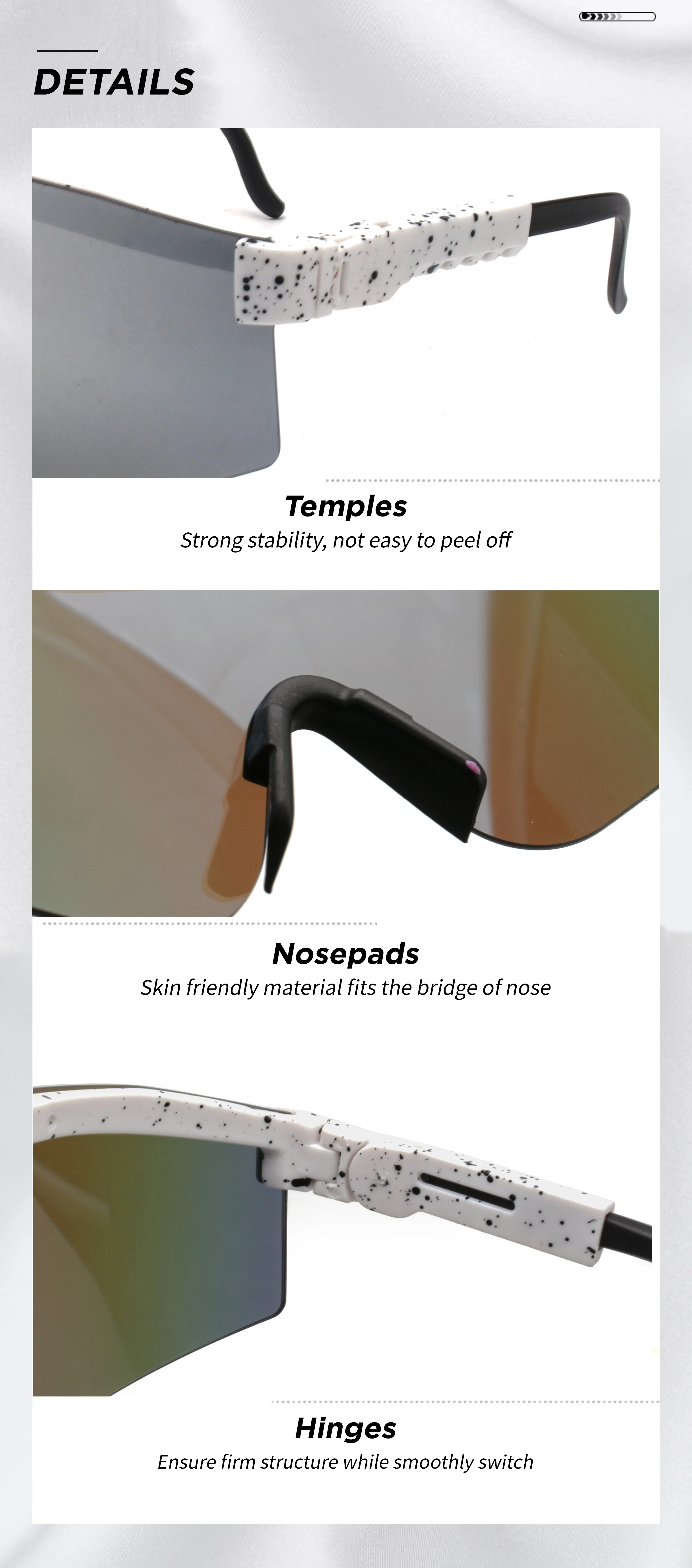 Beauty Eyewear 2024 One Piece Lens Outdoor Shade Kids Cycling Sports