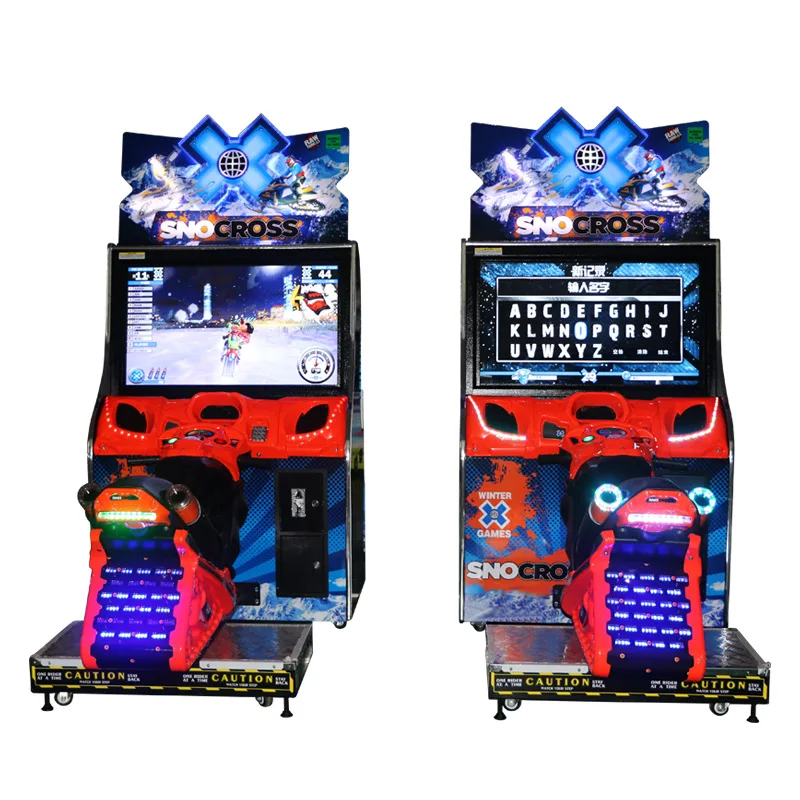 Indoor Amusement Park Game Center - Snocross Motorbike Racing