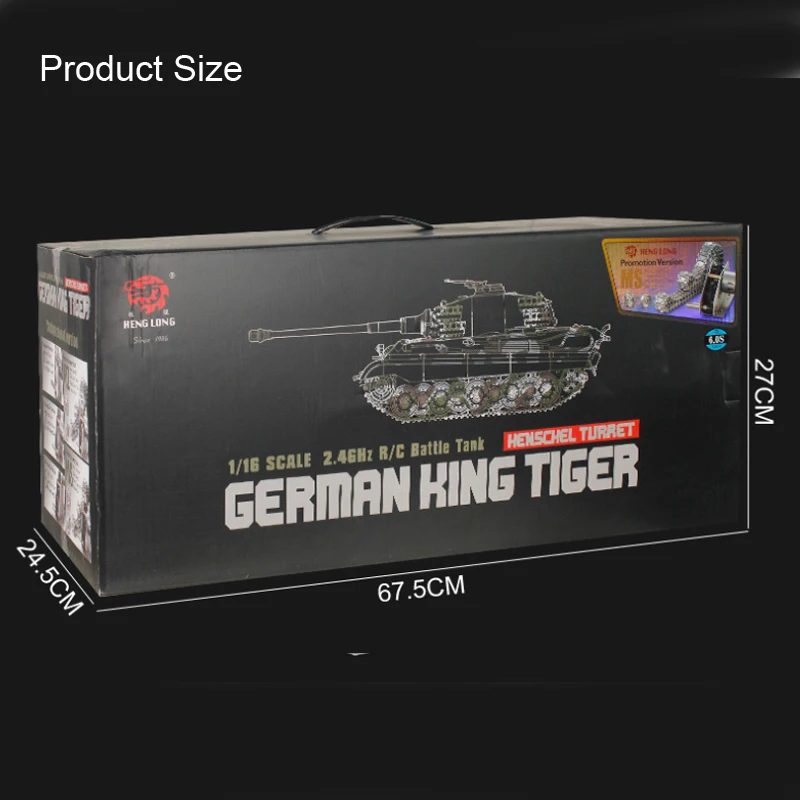 Heng Long RC Tank for Adults 1:16 2.4ghz German Tiger King Henschel Remote  Control Tank Model (320-Degree Rotating Turret) RC Army Tanks Military  Vehicles Toys Gifts for 14+ Boys : : Toys