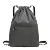 Sac de cinch en nylon léger couleur charbon