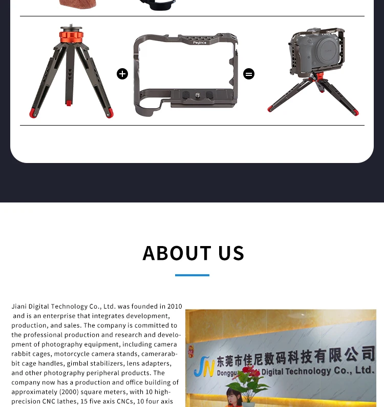 Camera Cage for Canon EOS R5 / R5 C / R6 / R6 Mark II with Built-in Cold Shoe NATO Rail & Quick Release Plate supplier
