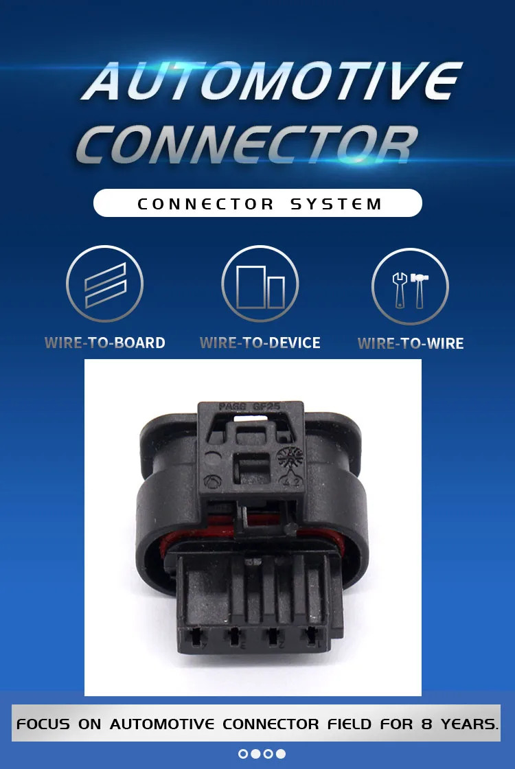 A0285452726 Customization Black PA66 GF15 Waterproof Wire-to-Wire 