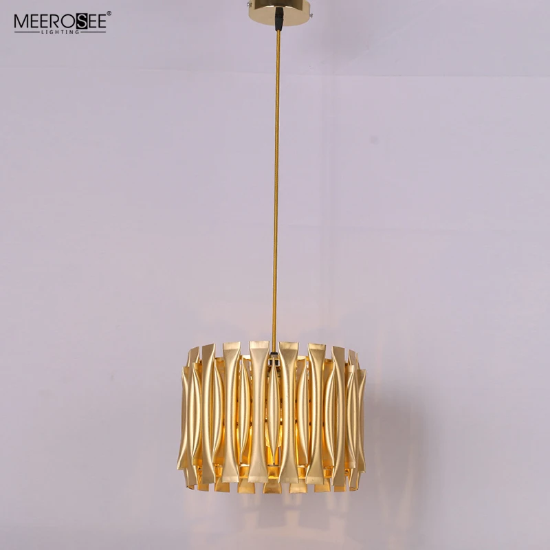 Meerosee chandelier modern Golden hanging lights lamp Aluminum fancy lights for home MD86764