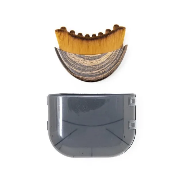 Lymphatic Contour Face Brush Portable Travel Size Moon Shape Body Scraping Neck Eye Care Brush with Cover