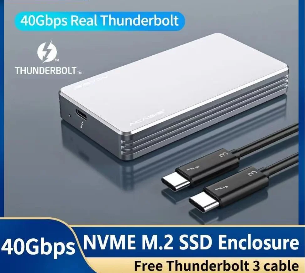 Aluminum External Hard Drive Enclosure For M.2 Pcie Nvme 40gbps Usb4