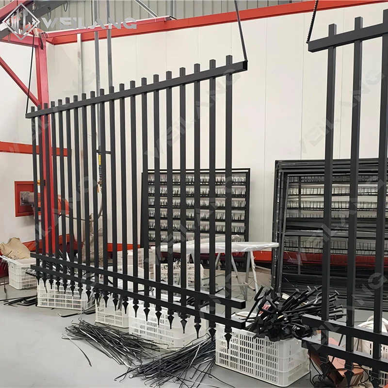 Eco Safety Friendly and Well Designed Powder Coated Black Swimming Pool Fence Perforated Brackets Aluminum Pool Fence with Gate
