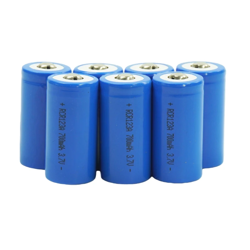 도매용 RCR123A INR16340 CR123A 3.7V 700mAh 충전식 리튬 배터리 셀