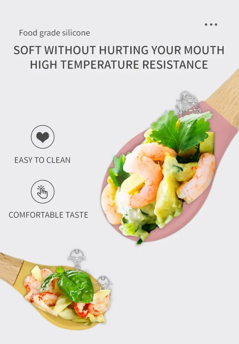 6pcs Food Grade Baby Silicone Feeding Products Waterproof Bpa Free