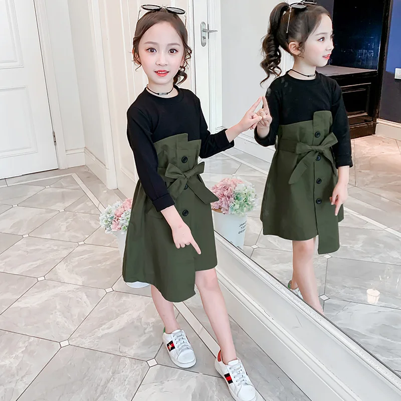 Two Flase Pieces Girls Long Sleeve Dresses Spring Fall Children S Princess Dress Kids Cute One Piece Dress Buy Two Flase Pieces Girls Long Sleeve Dresses Spring Fall Children S Princess Dress Spring Kids Cute One Piece