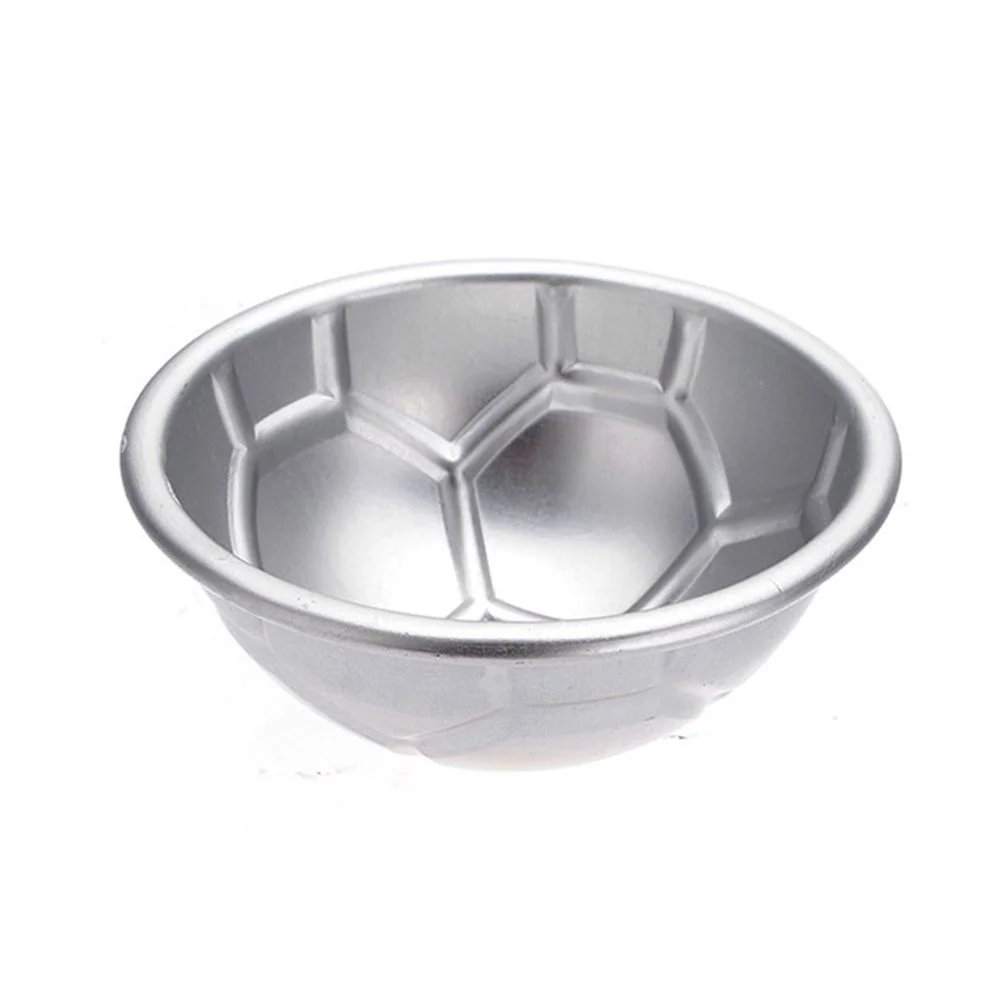 2 Pcs Kitchen Baking Tools DIY 3D Football Shape Bath Bomb Cake Mold  Aluminum Ball Sphere Non-toxic Cake Chocolate Pan Mold