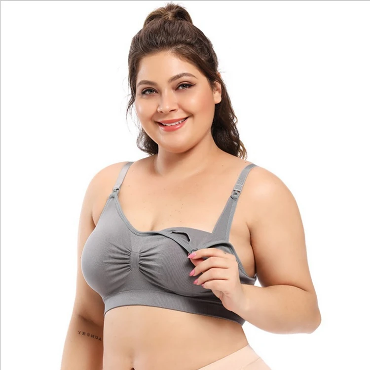 High Quality Pregnant Breastfeeding Bra Plus Size Comfort Sleep Front