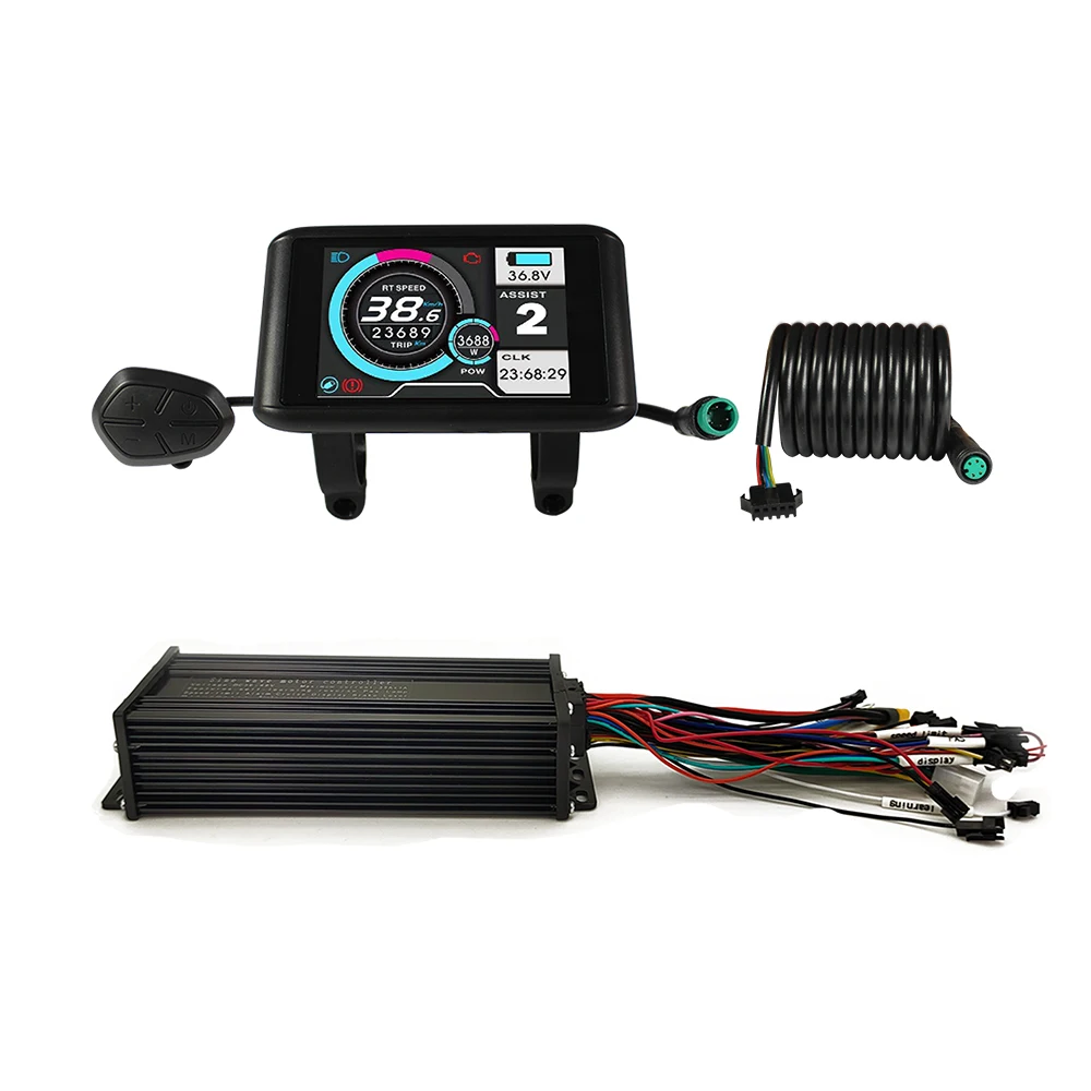 Contrôleur VAE 36V-52V 1000W-1500W 35A Avec écran LCD, Accélérateur Et Freins - Kit Complet