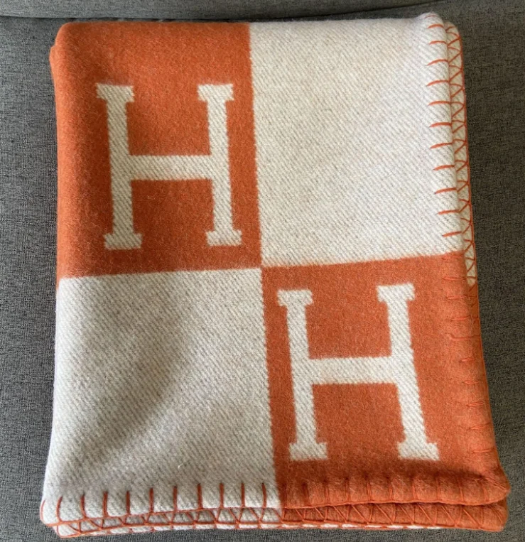High Hope Luxury Designer Letter H Cashmere Blanket Turkish Throw H