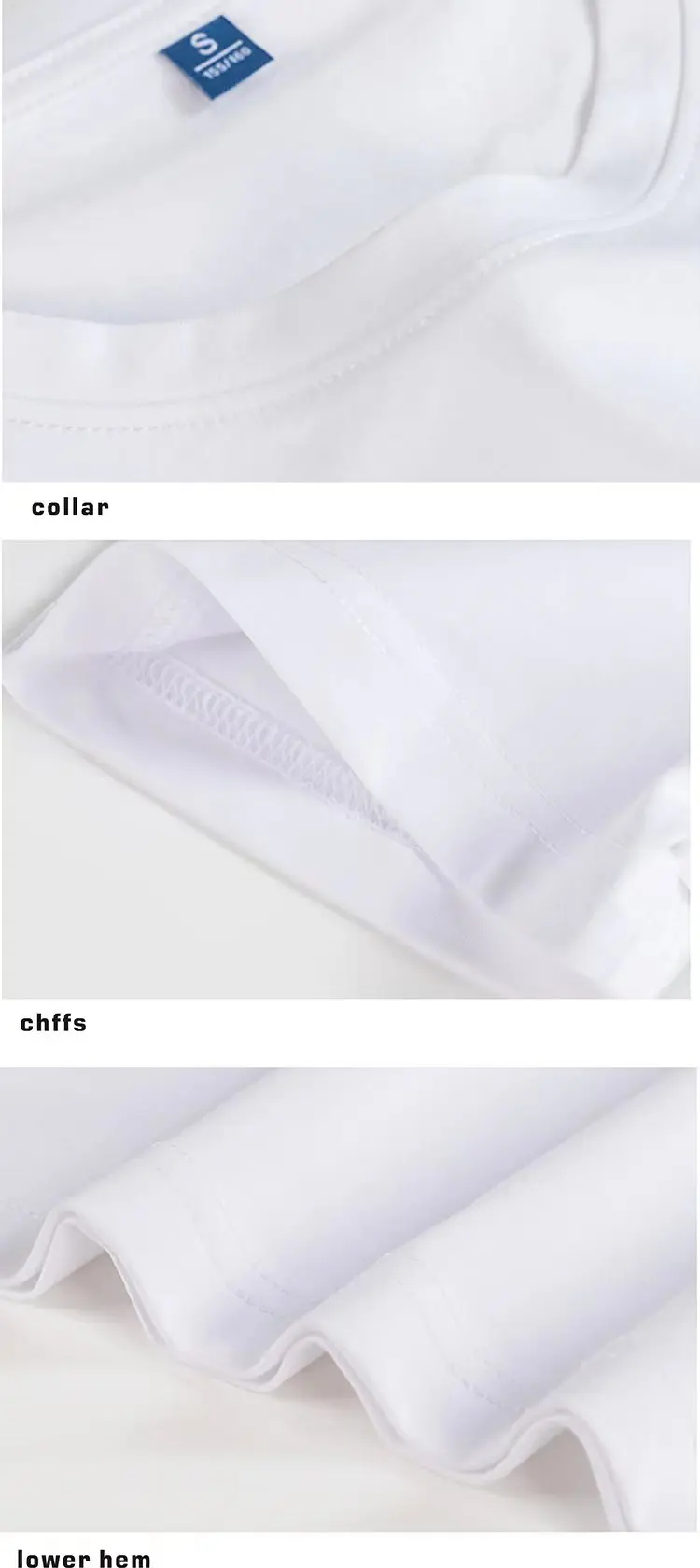 Custom Tshirt 100% Premium Pure Cotton Plain Black White Classic Short ...