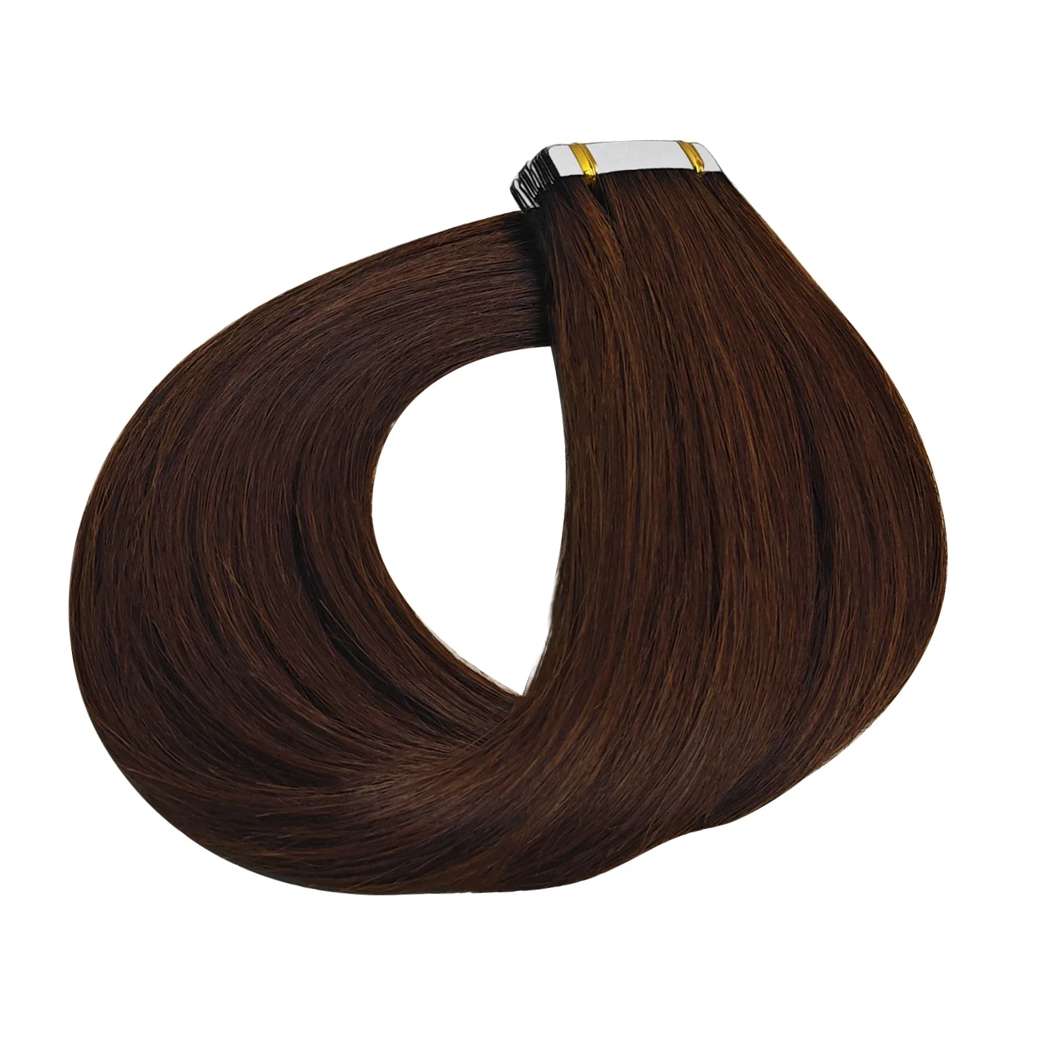 Echthaar-Extensions, 40,6–66 cm, Naturschwarz, Nr. 1, 100 % Remy-Hauttresse, selbstklebend, zum Aufkleben für den Salon, hohe Qualität_voghion.com