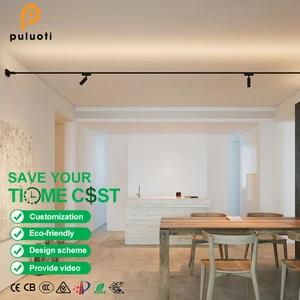 PULUOTI Modern Design Popular Skyline Linear LED Strip 6m Aluminum Profile Track Lights with COB Chip 6m Standard Length