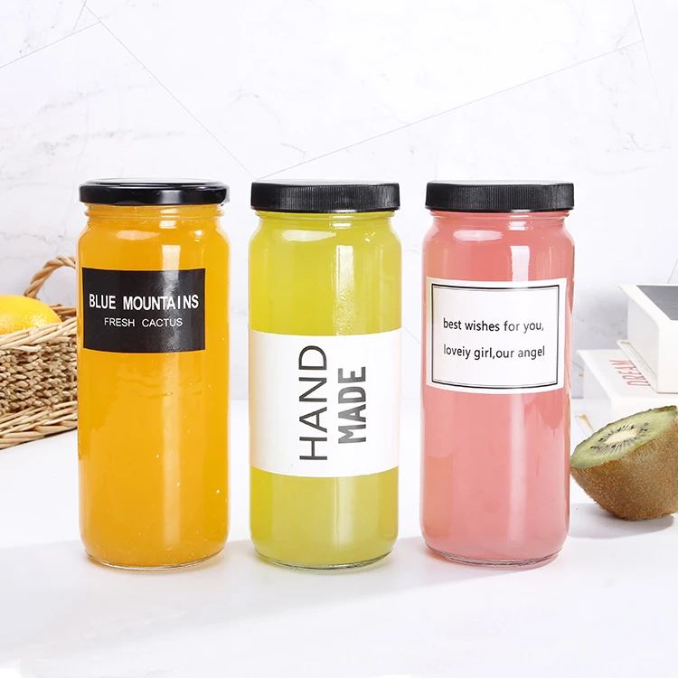 Heat Resistant 500ml Canning Juice Glass Bottle 16oz