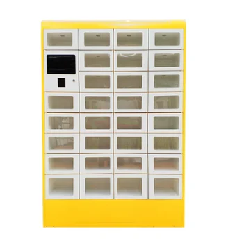 Smart QR Code Food Pickup Locker - Solar Power Supply  Food Vending Machine with Automatic Heating