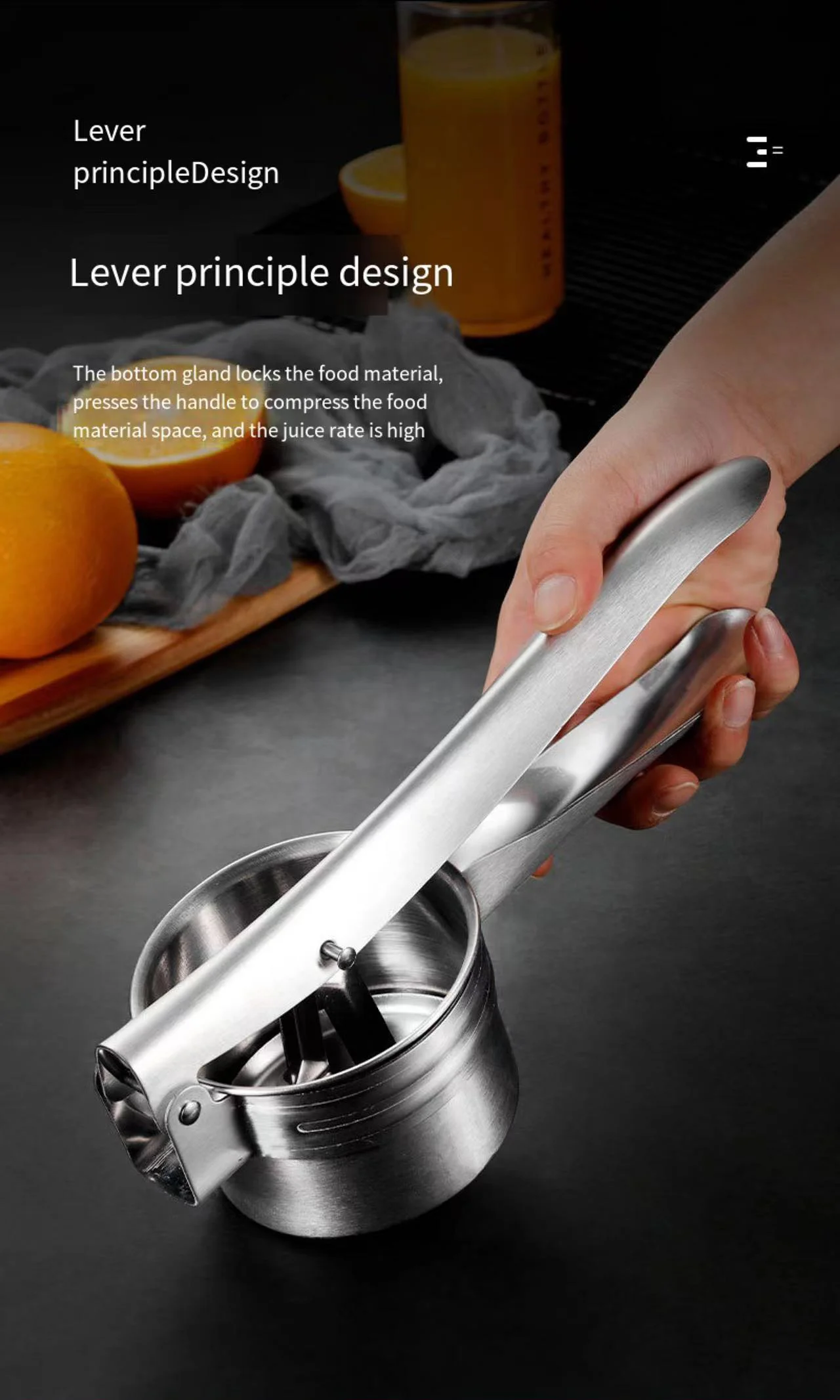 Manual Hand Stainless Steel Lemon Zester Citrus Juicer Lemon Squeezer ...