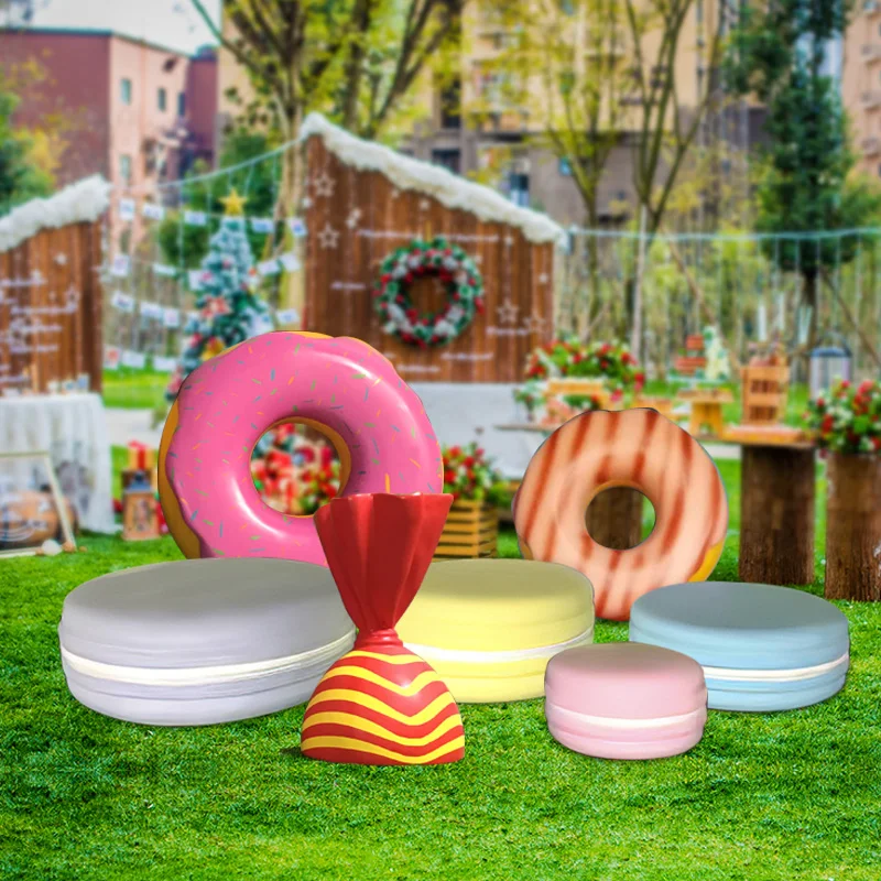 Поддержка заказной пончик конфеты candyland для свадьбы детского сада/большие конфеты реквизит для дисплея окна