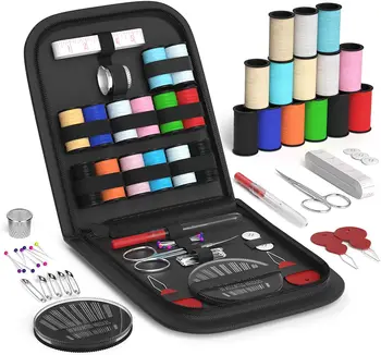 Sewing Kit 68pcs Accessories with Black Case, Sewing Box for Home, Travel and Emergencies