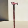 02 Modelo de una sola pata de flor de ciruelo de madera maciza (mango de cabeza de dragón)