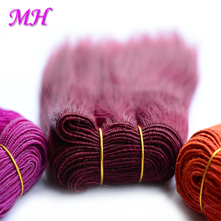 Wholesale Goat Wool Blonde Wave Wig Tresses for Doll Hair Weft Blythe Dyeable Goat Mohair Model Toy Mini Toy