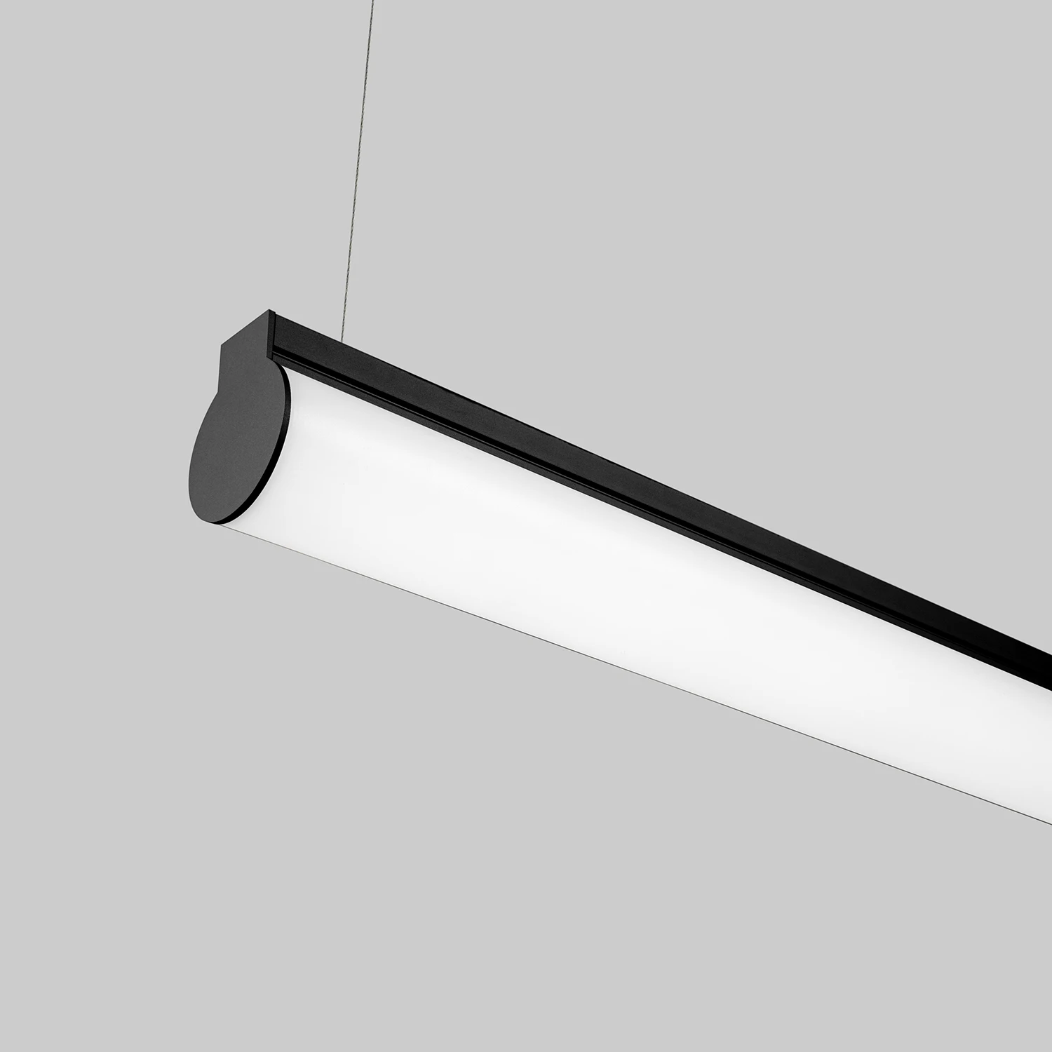 60mm Diameter Round Light Tube with White Acrlyic Lens 360 Degree Illumination Architectural Led Linear Lighting