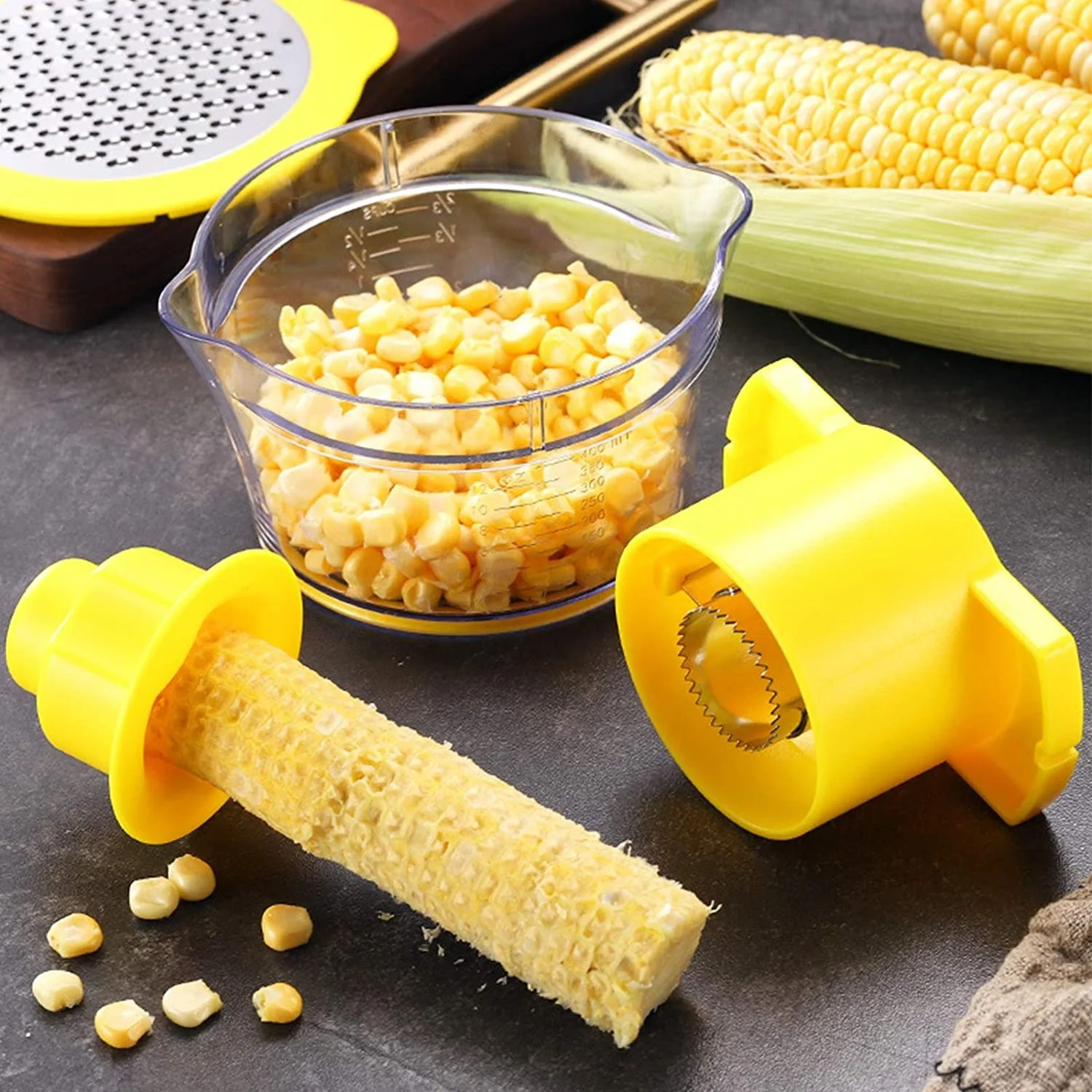 不锈钢玉米剥离器创意简易玉米削皮器多功能玉米分离装置厨房工具