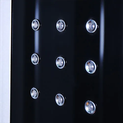 Luxury Bathroom Black Sector Sliding Type Steam Shower Cabin Room with whirlpool Bathtub