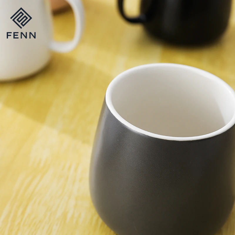 product fenn 400ml black mugs mate porcelain double color inner outside white wholesale ceramic custom cafe coffee mug-60