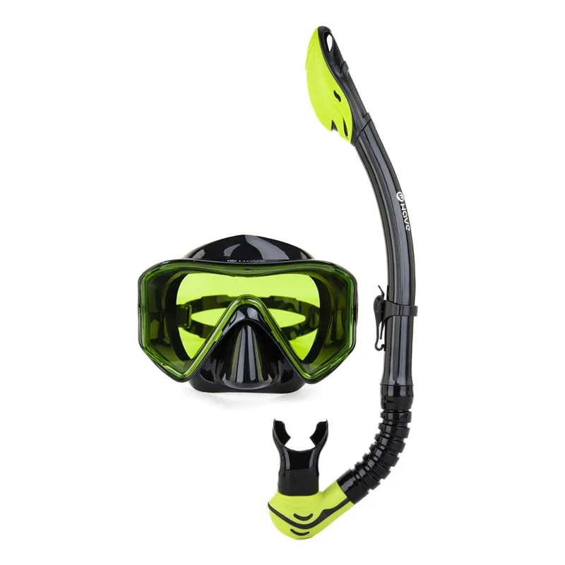 Wave Myopia Scuba Diving Temper Diving Glasses Mask Set Dry Top Snorkel ...