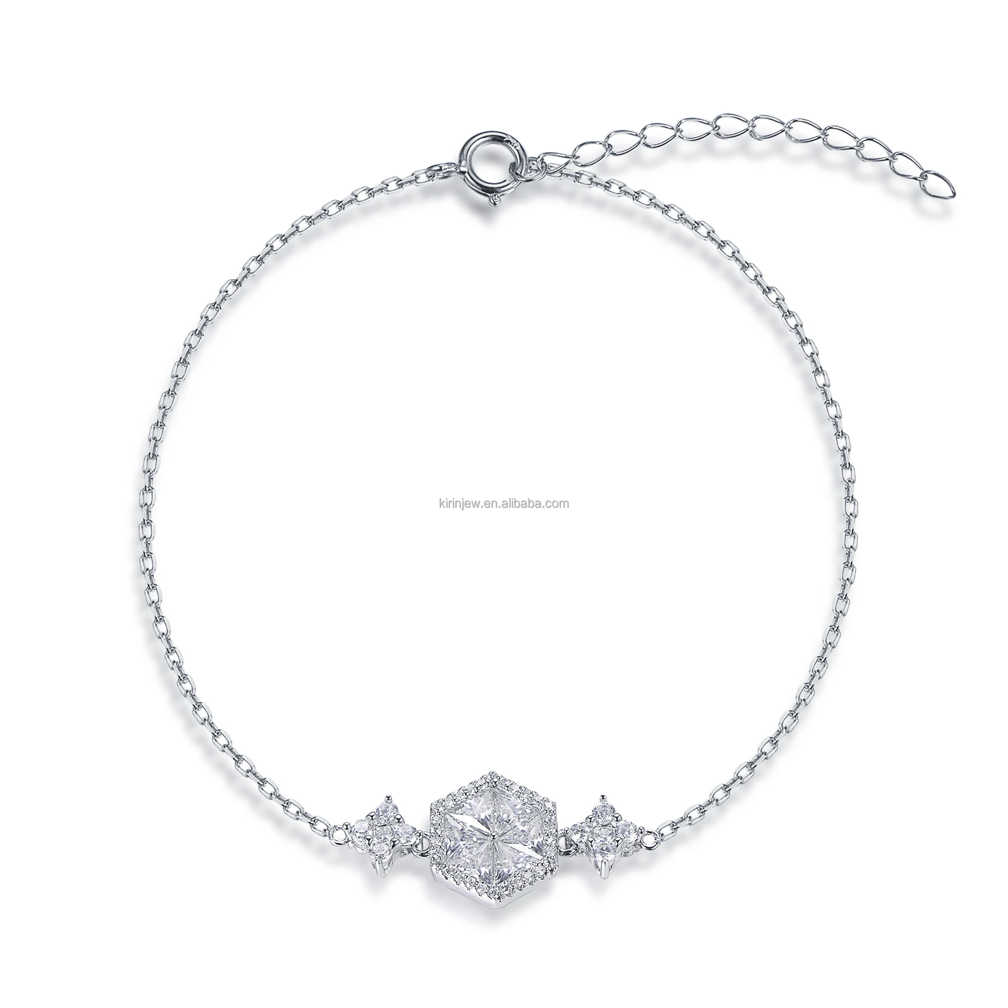 Factory Price Wholesale Crystal Bracelet Diamond Moissanite bracelet CZ Adjustable chain Bracelet Jewelry