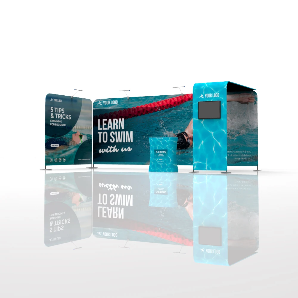 Лидер продаж, легкий алюминиевый каркас 10x20 футов, портативный выставочный стенд для рекламных ярмарок