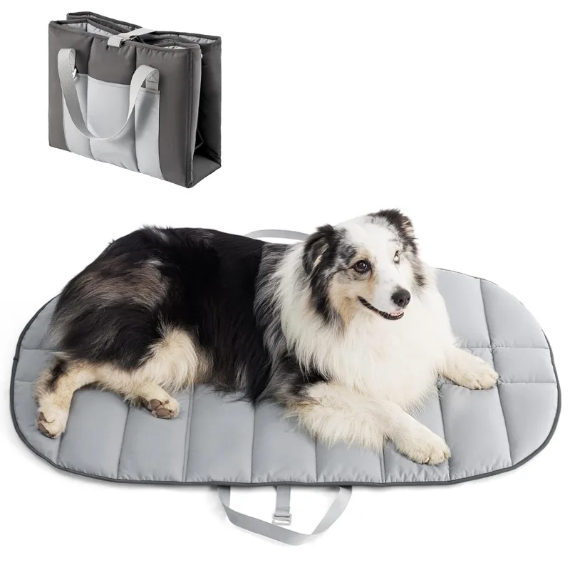 Popular Outdoor On-the Go Quilted Washable Cooling Soft Portable Pet Mat Perfect for Hiking and Camping