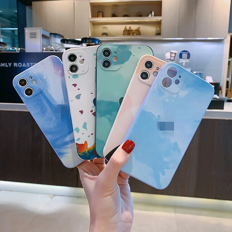Новый модный дизайнерский акварельный силиконовый чехол для телефона iPhone 13 12 11 Pro max из ТПУ с цветным