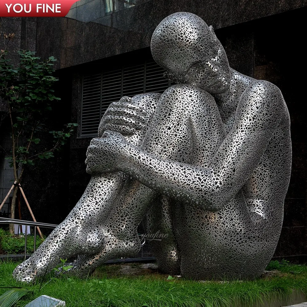 Unique Design Costom Metal Statue Figurative Wire Sculpture for Sale