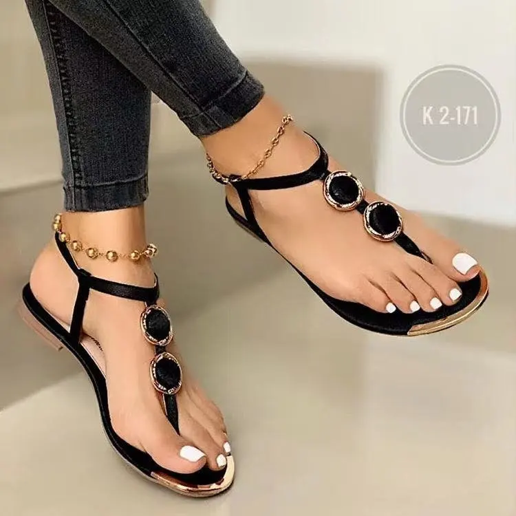 Fashion Trendy Women Lady Girls Summer Beach Flat Clip Toe Sandals Custom PU Rubber Summer Shoes Women Alibaba