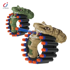 Chengji Plastic Toy Shooting Game Soft Bullet Gun Target Rotating Launcher Wrist Dinosaur Shooting Toys for Boys
