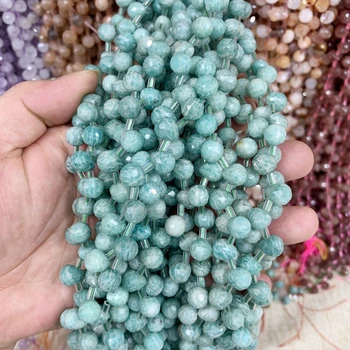 8x10mm Natural Amazonite Sunstone Round Teardrop-Shaped Faceted Loose Beads Bead Jewelry Making