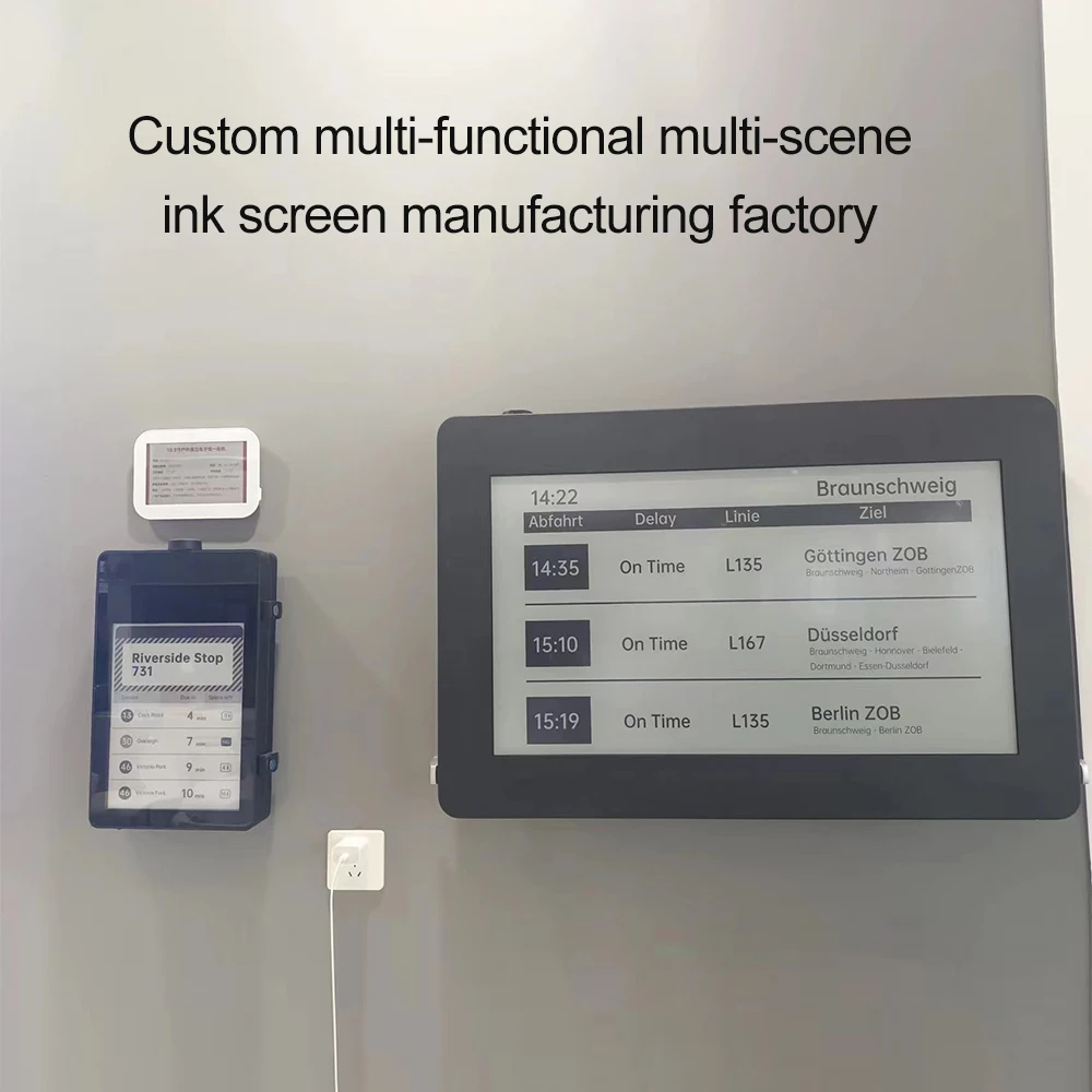 Customized Smart Ble E-ink Display Screen Waybill GPS Data Logger e ink tracker Temperature and Humidity Sensors OEM Factory