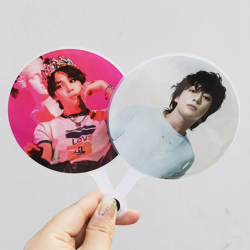 Custom Kpop Mini Picket Transparent Hand Fan Plastic Fan