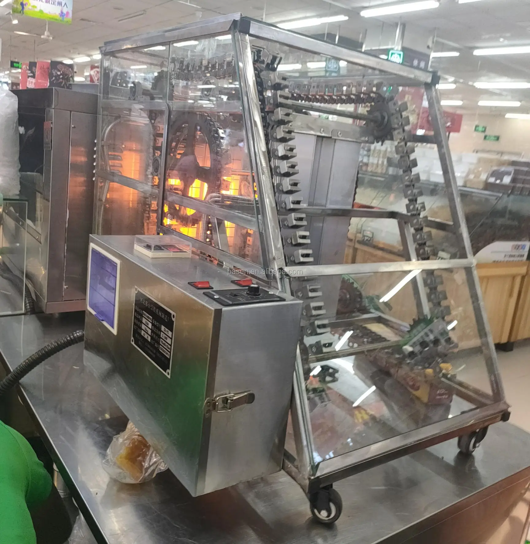 Automatic Yakitori Grill Machine / Barbecue Kebab Skewer Machine