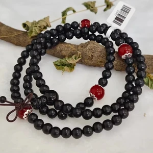 108 Wood Prayer Sandalwood Beads Meditation Long String Natural Sandalwood Buddhist Buddha Statue Long String