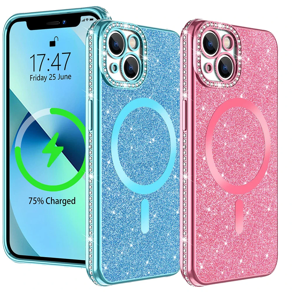  Misscase for iPhone 15 Pro Max Magnetic Glitter Case